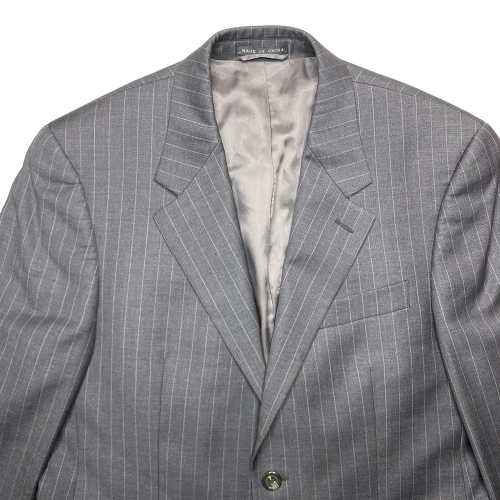 Men’s Lauren‎ Ralph Lauren Charcoal Pinstripe Suit Blazer Coat 38S